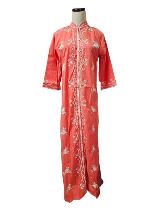 Caro of Honolulu Dresses & Skirts - 60s - 70s Caro of Honolulu embroidered kaftan dress . size 10 . Philippine made